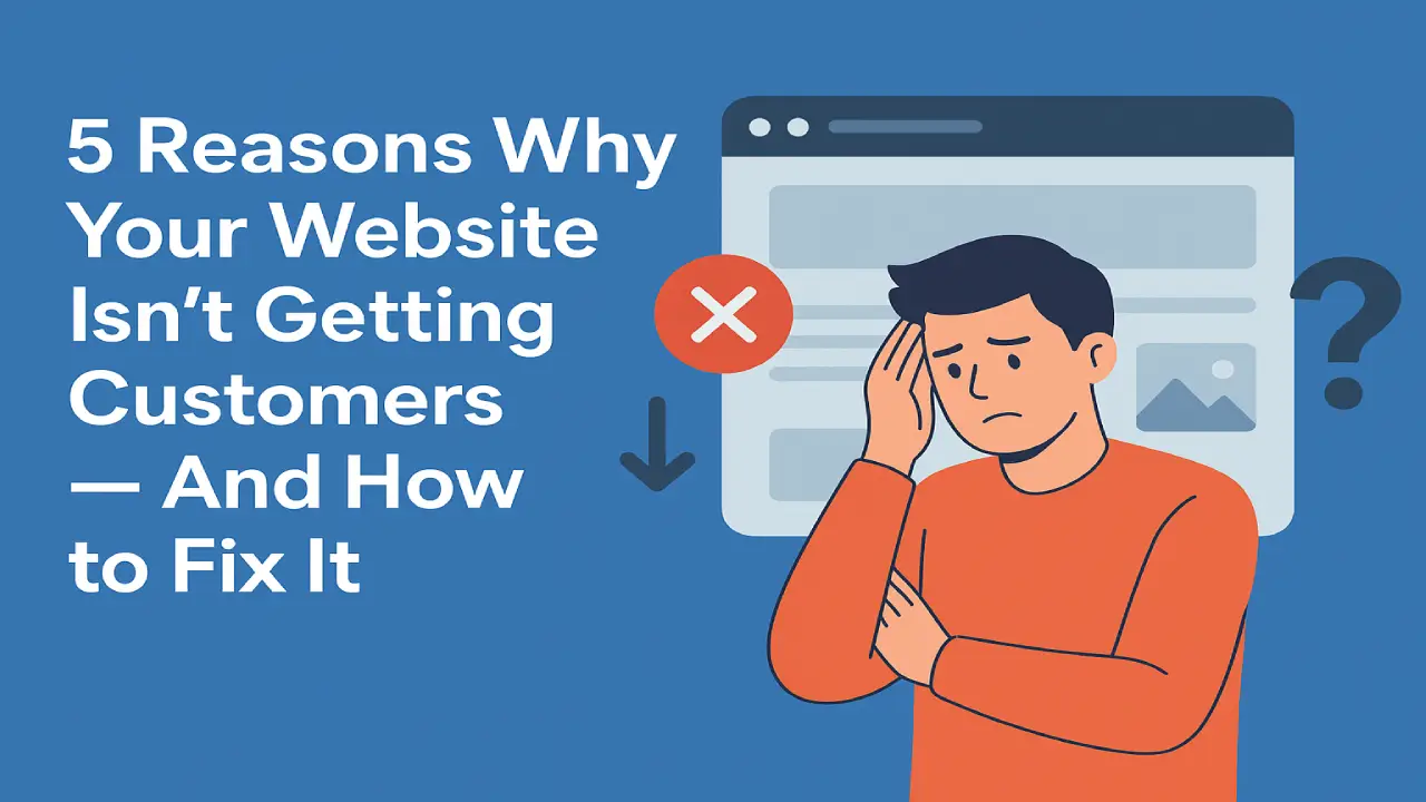 5 Reasons Why Your Website Isn't Getting Customers
